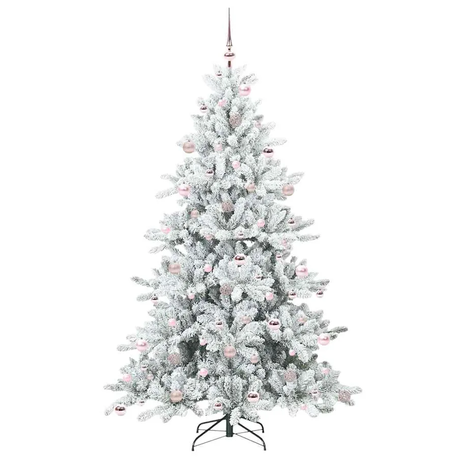 Sapin de Noël Artificiel à Branches Articulées Blanc 210 cm - 4