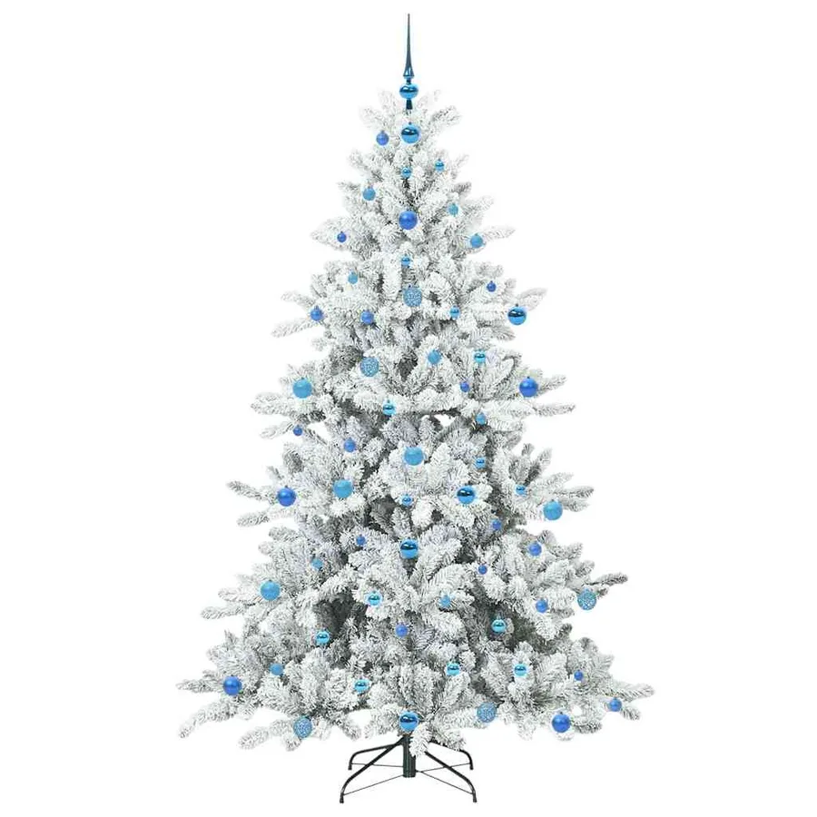 Sapin de Noël Artificiel à Branches Articulées Blanc 210 cm - 4