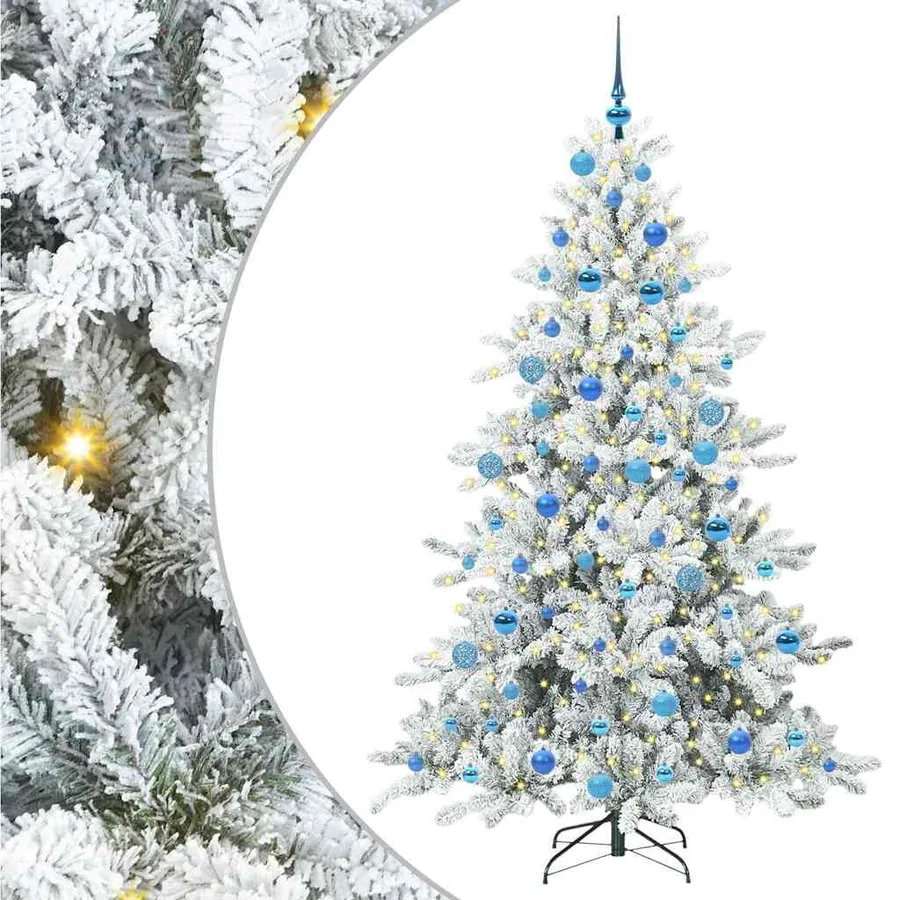 Sapin de Noël Artificiel à Branches Articulées Blanc 180 cm - 2
