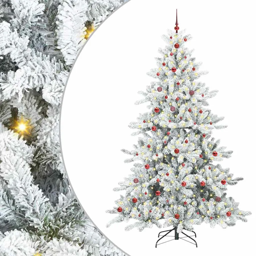 Sapin de Noël Artificiel à Branches Articulées Blanc 240 cm - 2