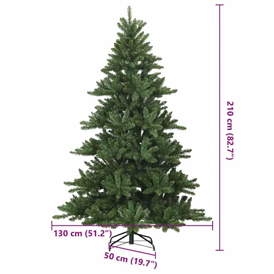 Sapin de Noël Artificiel à Branches Articulées Vert 210 cm - 17