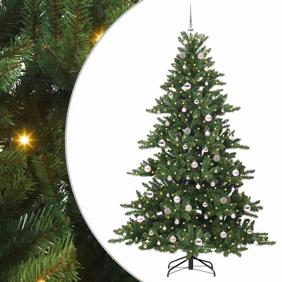 Sapin de Noël Artificiel à Branches Articulées Vert 210 cm - 2
