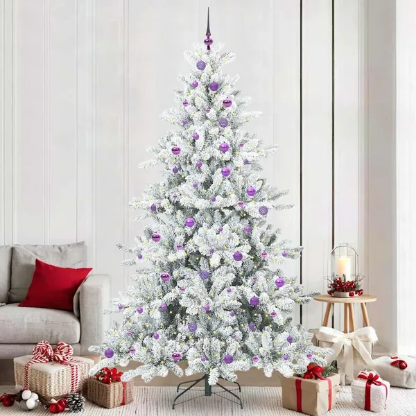Sapin de Noël Artificiel à Branches Articulées Blanc 240 cm