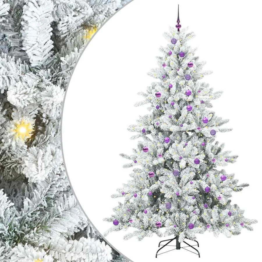 Sapin de Noël Artificiel à Branches Articulées Blanc 240 cm - 2