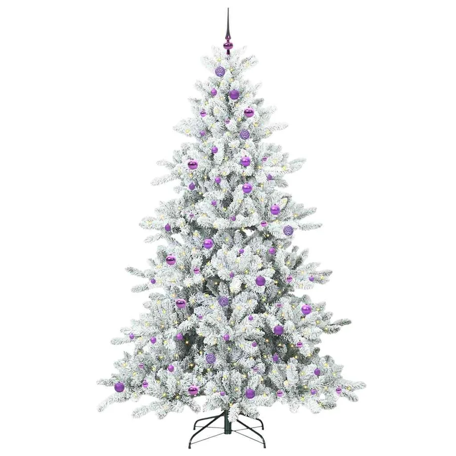 Sapin de Noël Artificiel à Branches Articulées Blanc 240 cm - 3