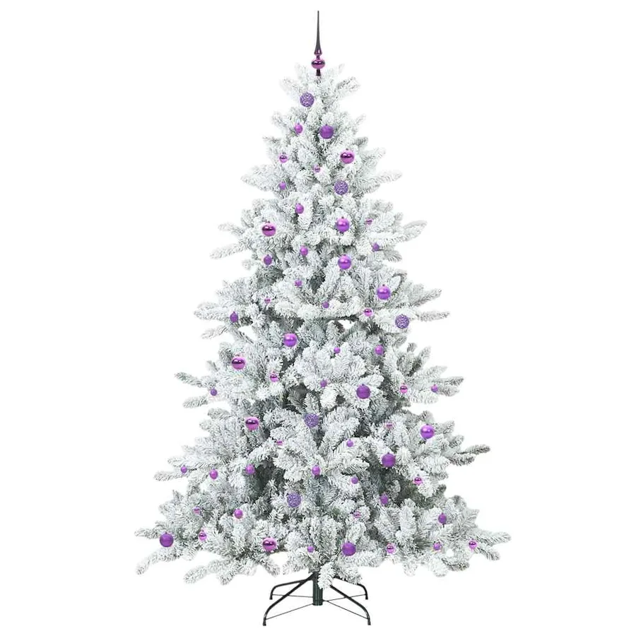 Sapin de Noël Artificiel à Branches Articulées Blanc 240 cm - 4