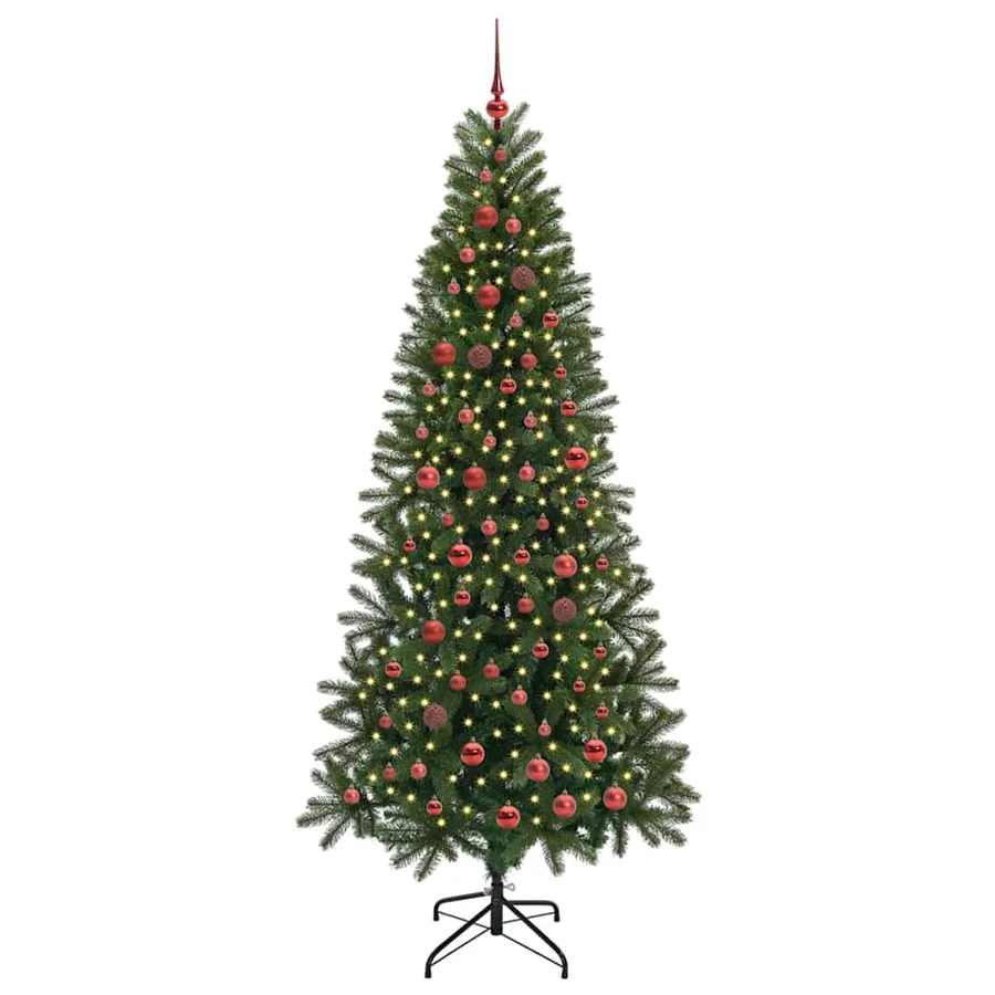 Sapin de Noël artificiel avec 300 LED Vert 210 cm PE et PVC - 3