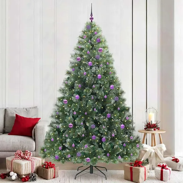 Sapin de Noël artificiel avec 300 LED Vert 240 cm PE et PVC