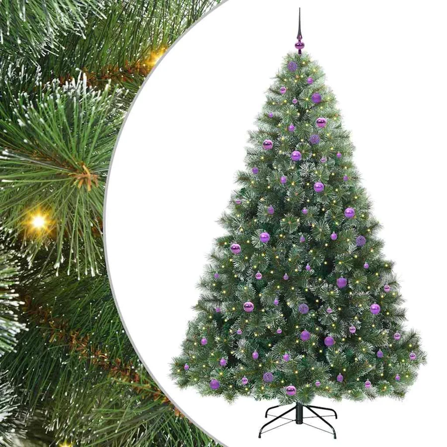 Sapin de Noël artificiel avec 300 LED Vert 240 cm PE et PVC - 2