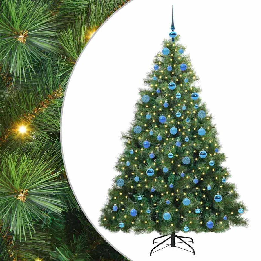 Sapin de Noël artificiel avec 300 LED Vert 180 cm PE et PVC - 2