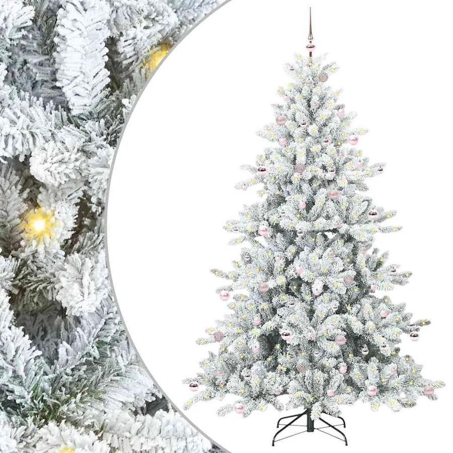 Sapin de Noël Artificiel à Branches Articulées Blanc 240 cm - 2