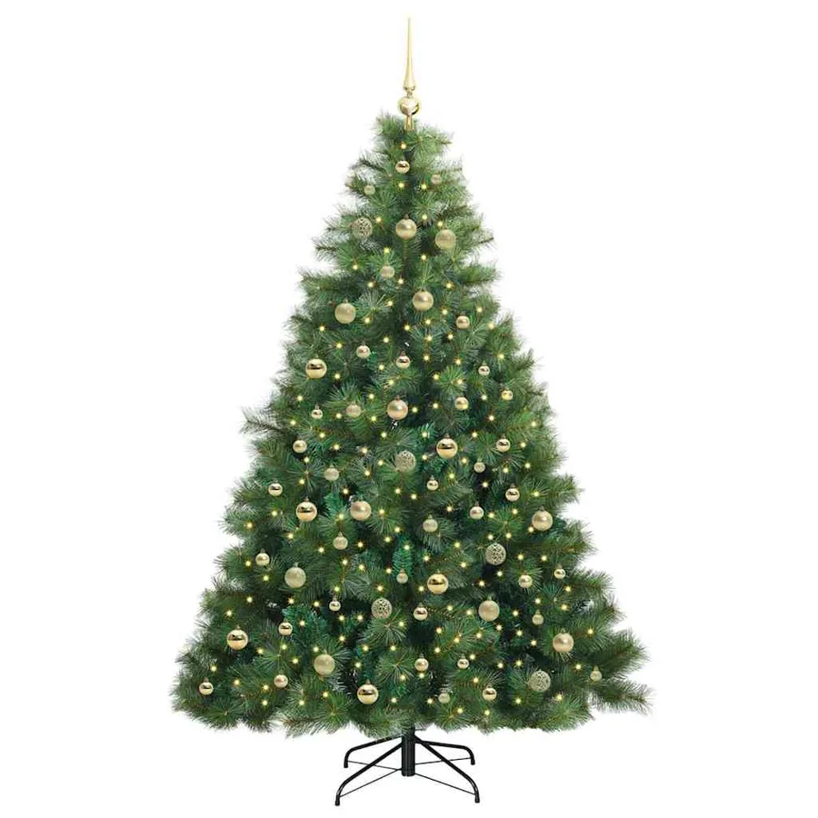 Sapin de Noël artificiel avec 300 LED Vert 210 cm PE et PVC - 3