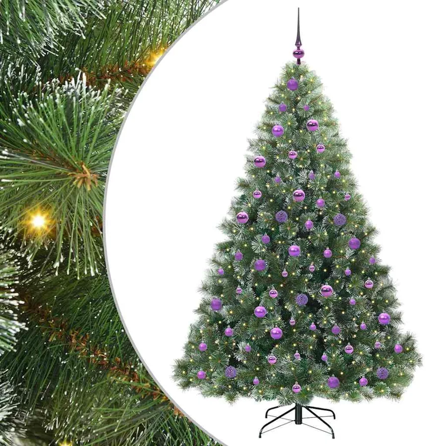 Sapin de Noël artificiel avec 300 LED Vert 180 cm PE et PVC - 2