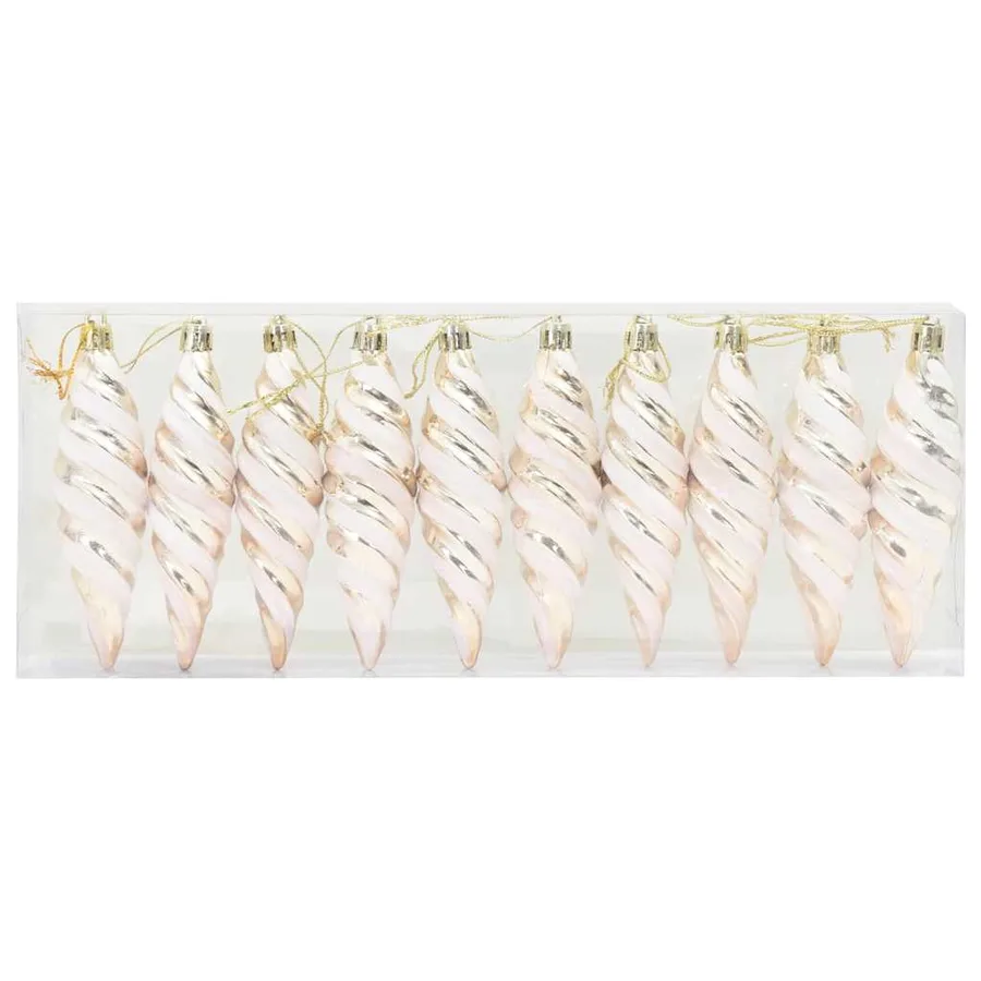Boule en forme de spirale de Noël 40 pcs Champagne Plastique - 3