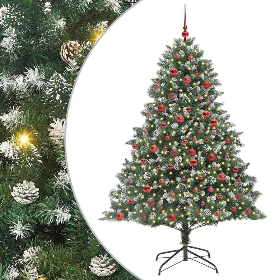 Sapin de Noël artificiel Vert 180 cm PVC, plastique et acier
