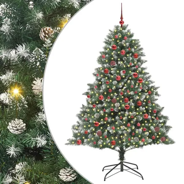 Sapin de Noël artificiel Vert 180 cm PVC, plastique et acier