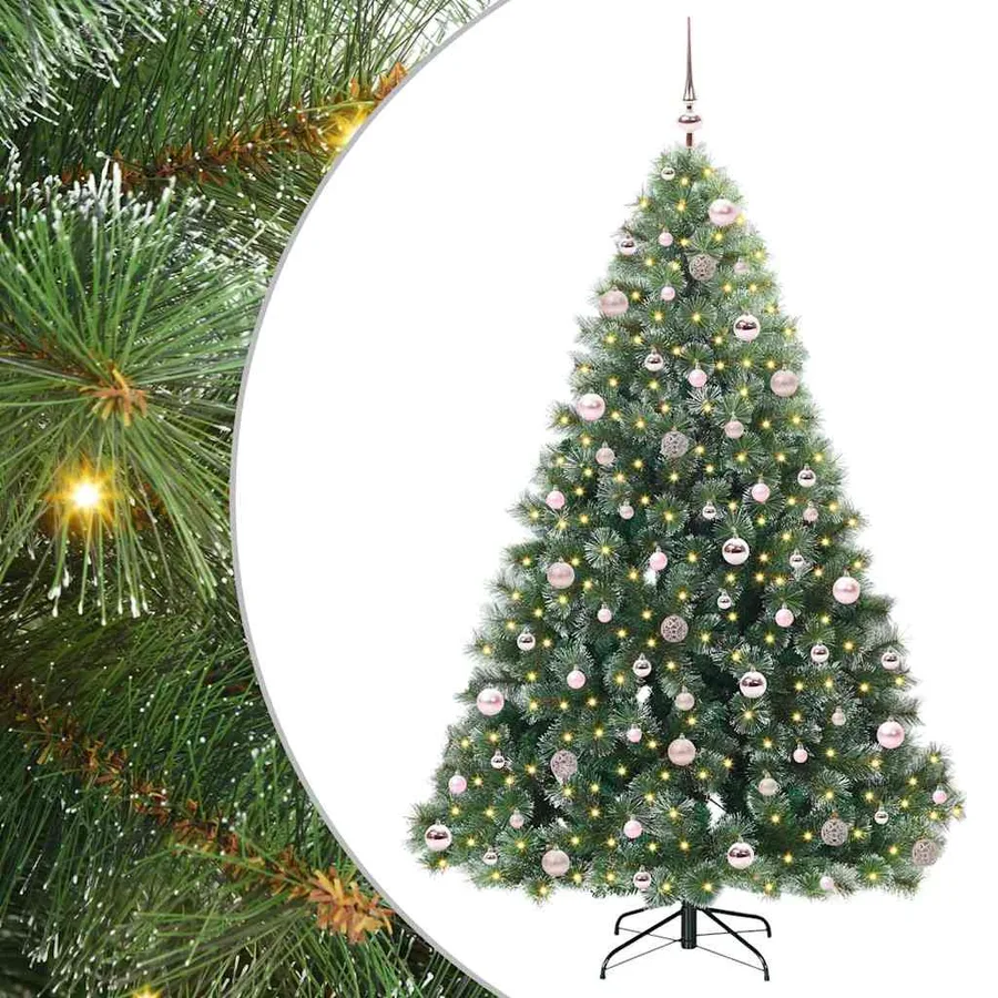 Sapin de Noël artificiel avec 300 LED Vert 210 cm PE et PVC - 2