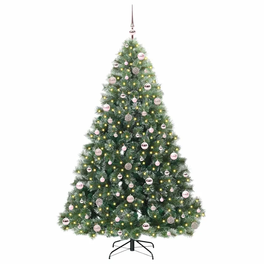 Sapin de Noël artificiel avec 300 LED Vert 210 cm PE et PVC - 3