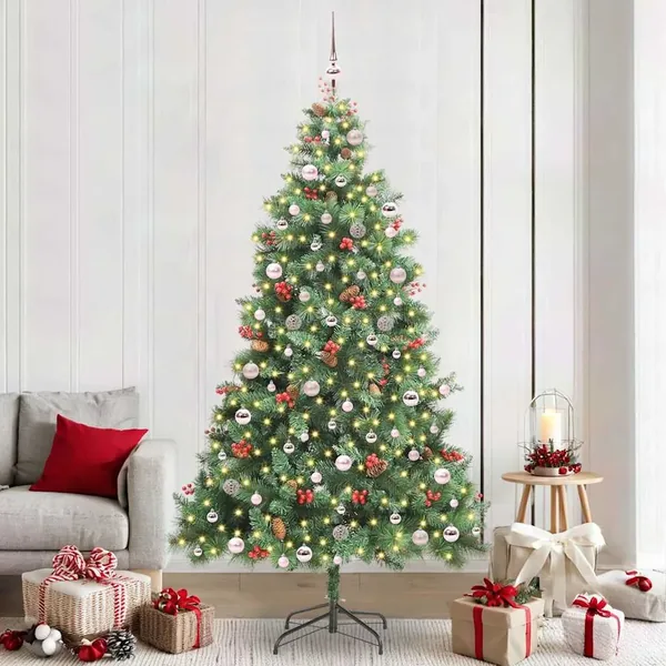 Sapin de Noël artificiel Vert 240 cm PVC et métal