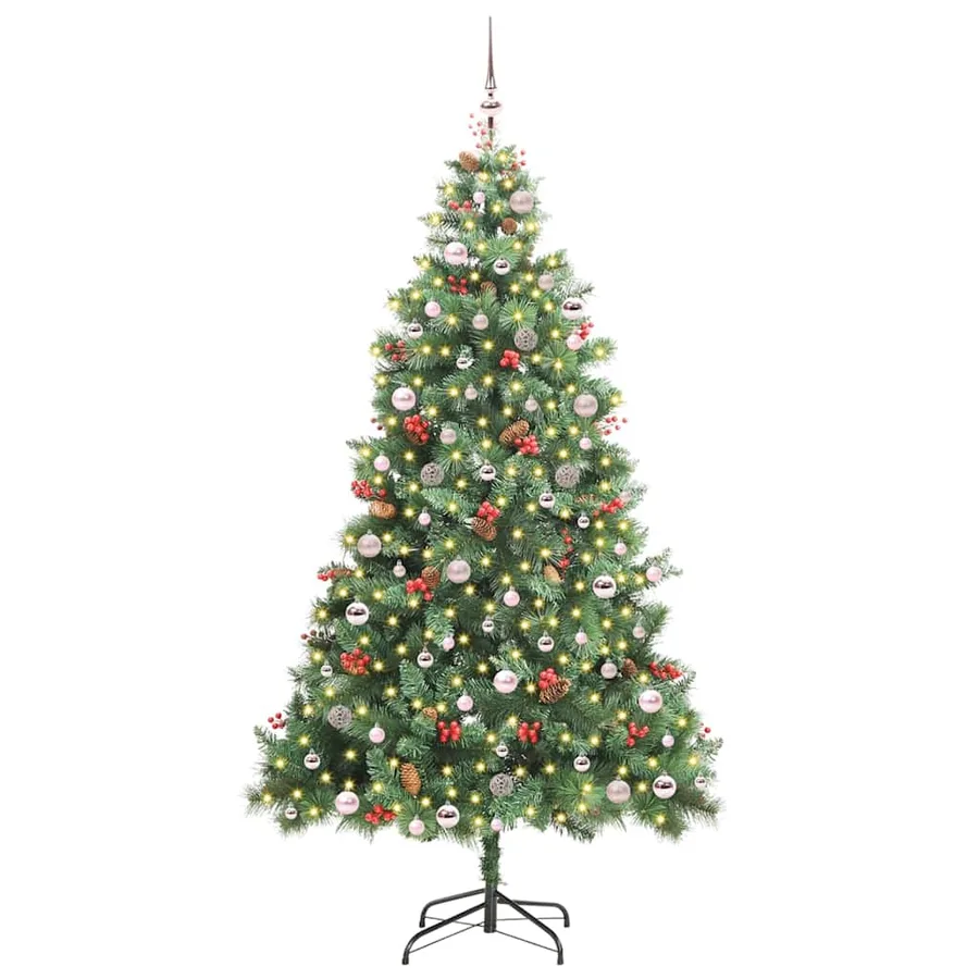 Sapin de Noël artificiel Vert 240 cm PVC et métal - 3