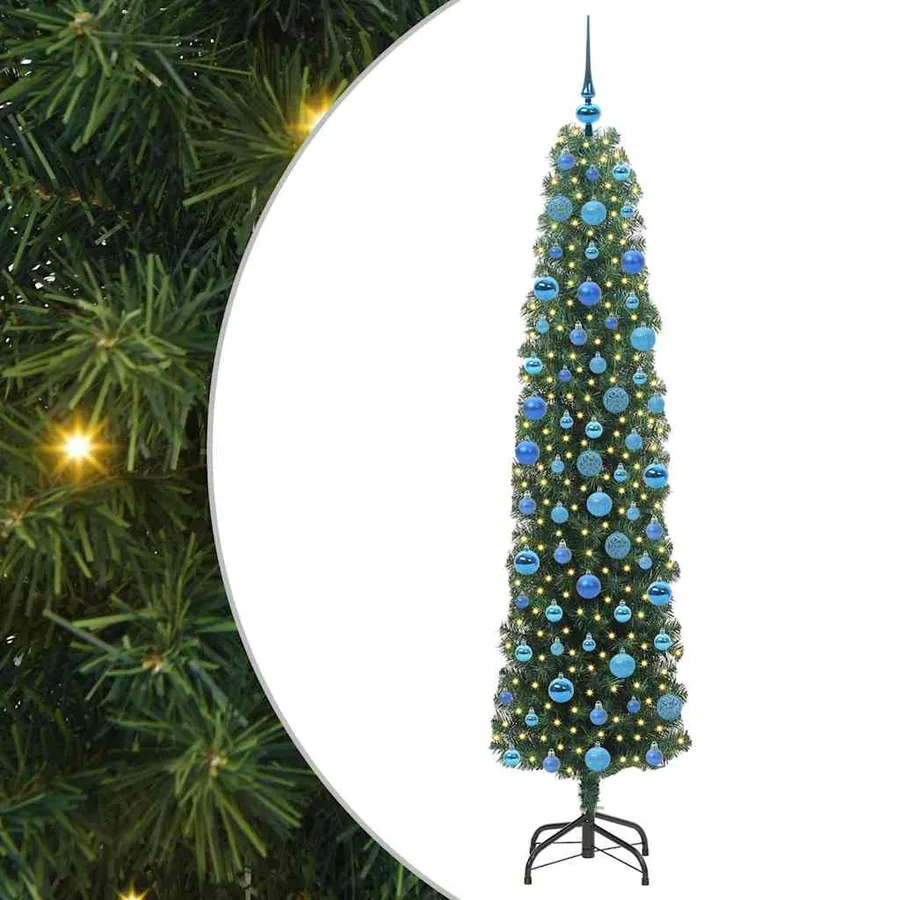 Sapin de Noël artificiel Vert 180 cm PVC et acier et plastique - 2