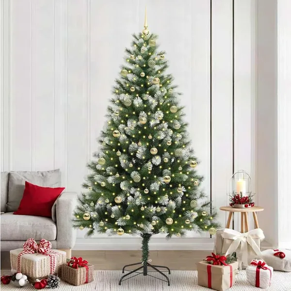 Sapin de Noël artificiel à charnière avec neige en flocons