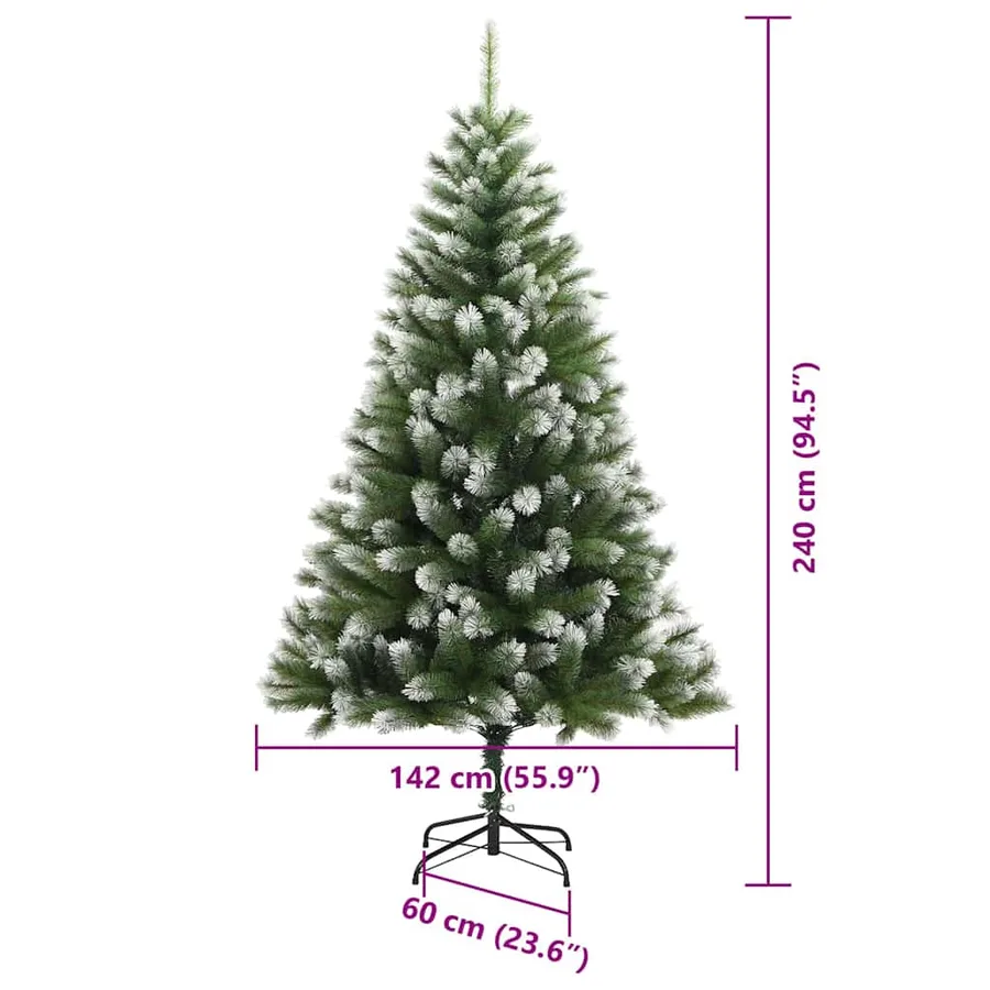 Sapin de Noël artificiel à charnière avec neige en flocons - 17