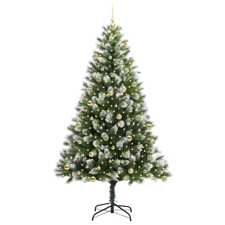 Sapin de Noël artificiel à charnière avec neige en flocons - 3