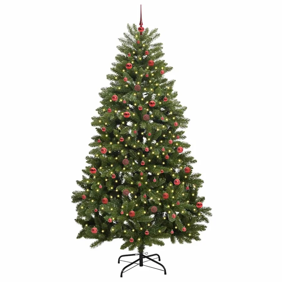 Sapin de Noël artificiel avec 300 LED Vert 240 cm PVC et métal - 3