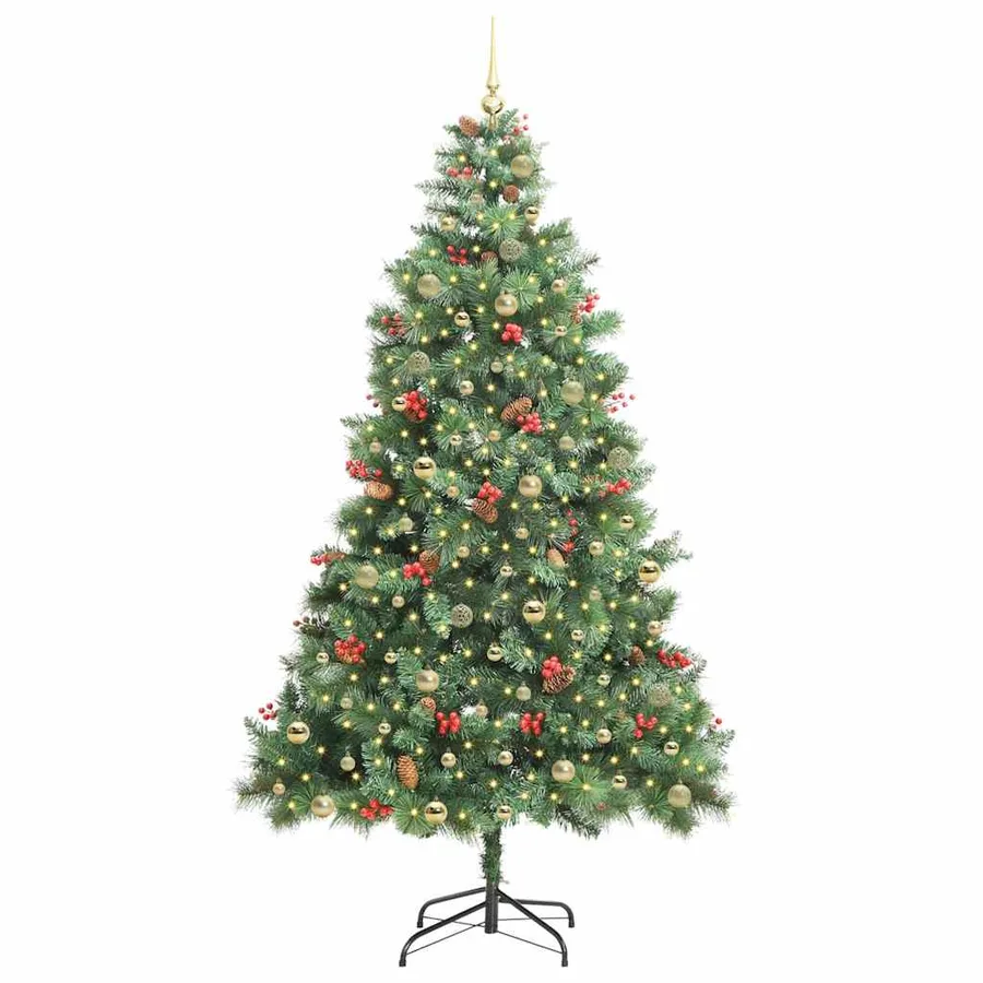 Sapin de Noël artificiel Vert 240 cm PVC et métal - 3