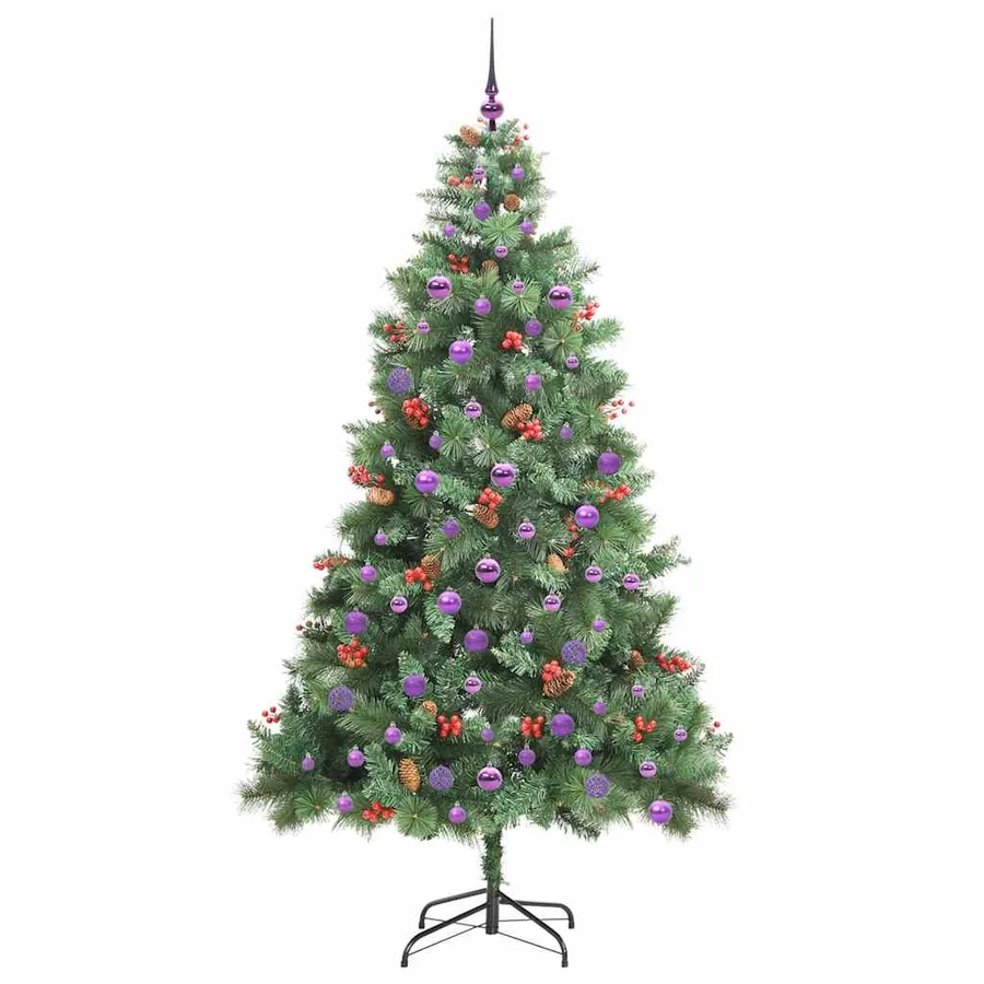 Sapin de Noël artificiel Vert 210 cm PVC et métal - 4