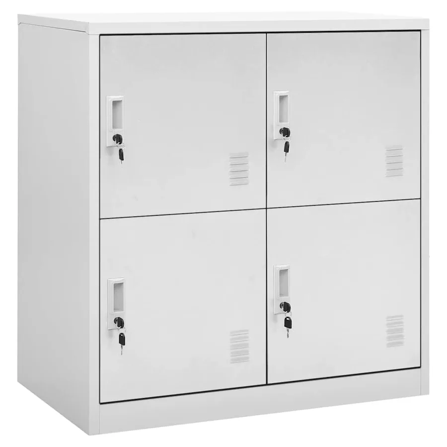 Armoires à casiers 2 pcs Gris clair 90x45x92,5 cm Acier - 2