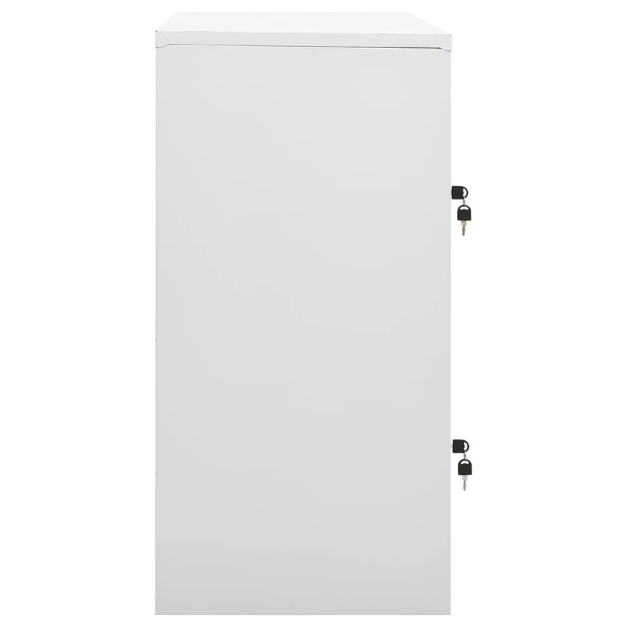 Armoires à casiers 2 pcs Gris clair 90x45x92,5 cm Acier - 4