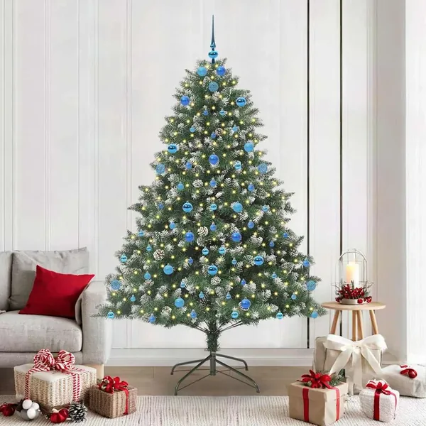 Sapin de Noël artificiel Vert 210 cm PVC, plastique et acier