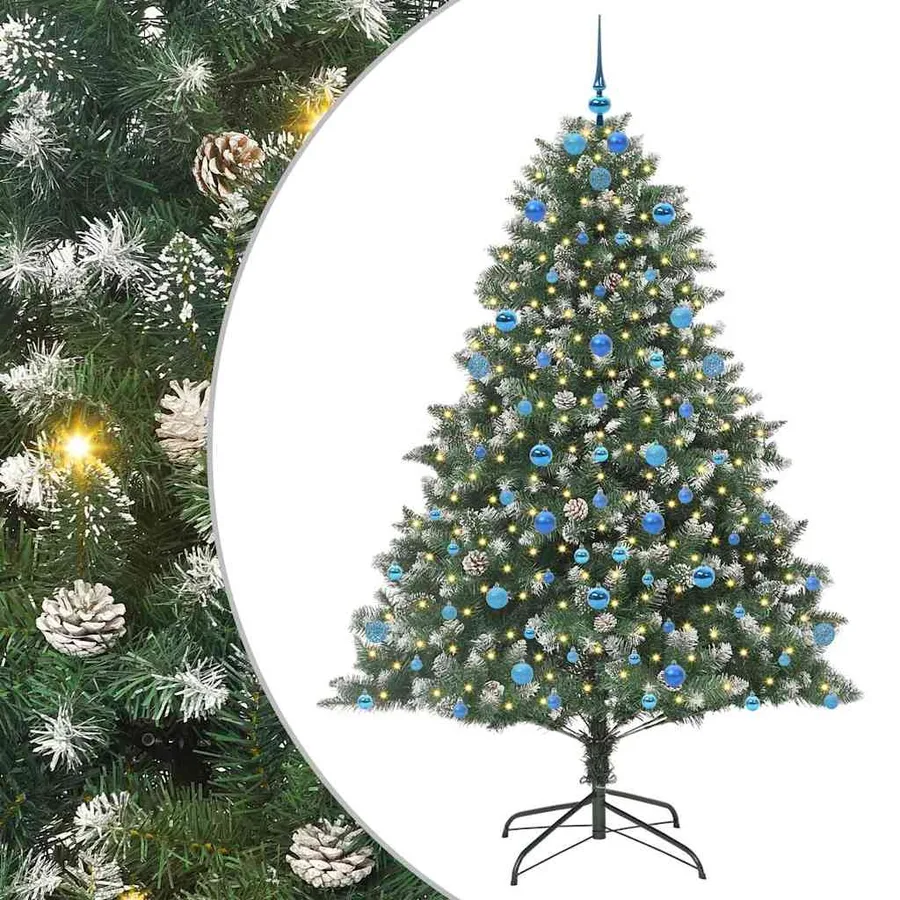 Sapin de Noël artificiel Vert 210 cm PVC, plastique et acier - 2