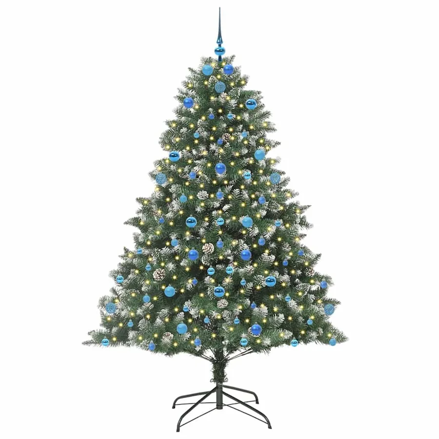 Sapin de Noël artificiel Vert 210 cm PVC, plastique et acier - 3