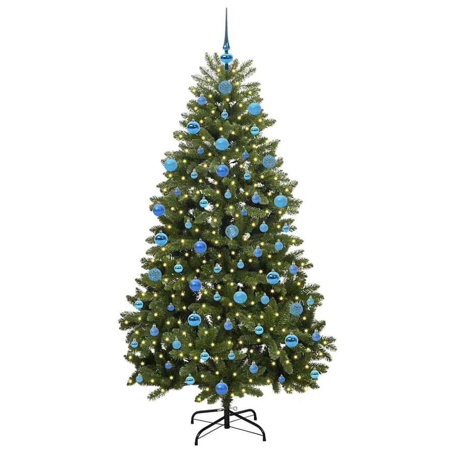 Sapin de Noël artificiel avec 300 LED Vert 180 cm PVC et métal - 3