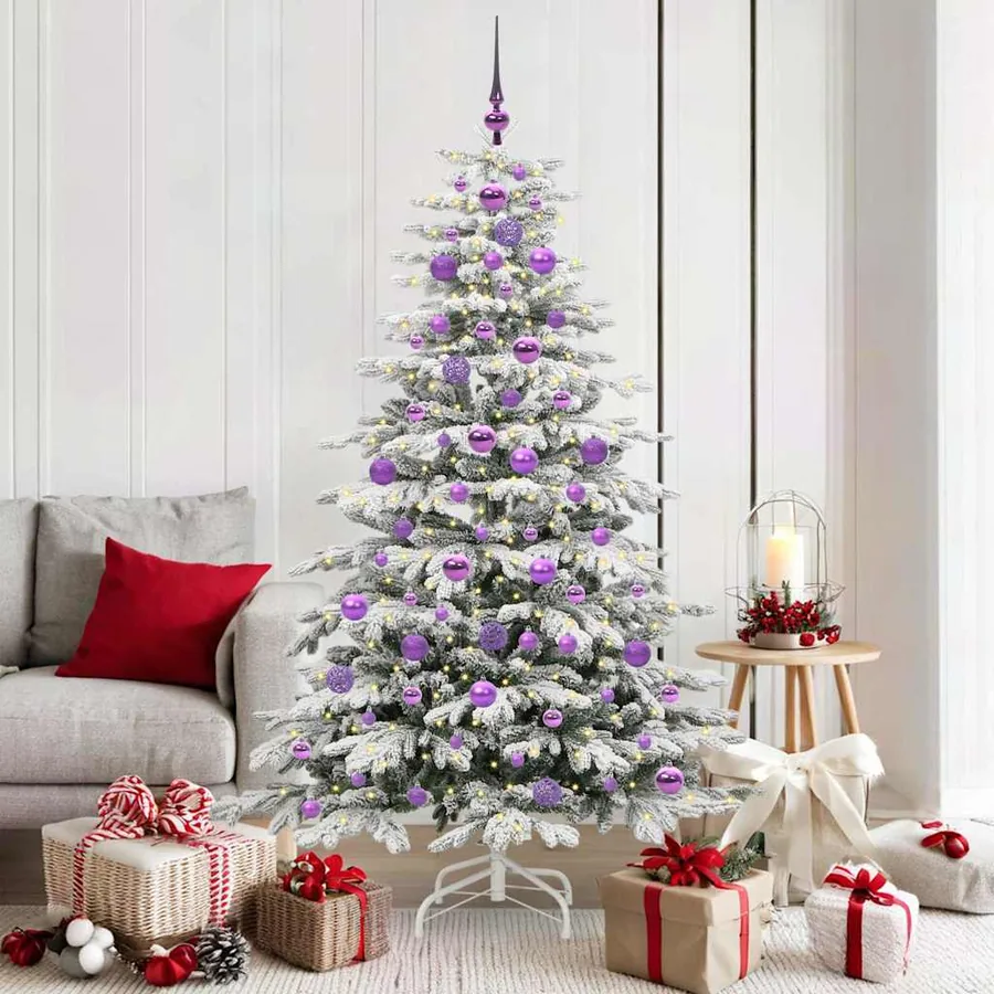 Sapin de Noël Artificiel à Branches Articulées Blanc 180 cm