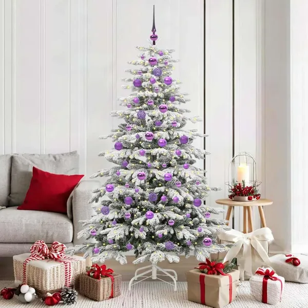 Sapin de Noël Artificiel à Branches Articulées Blanc 180 cm