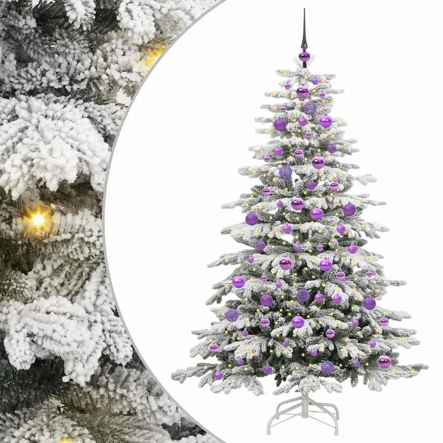Sapin de Noël Artificiel à Branches Articulées Blanc 180 cm - 2