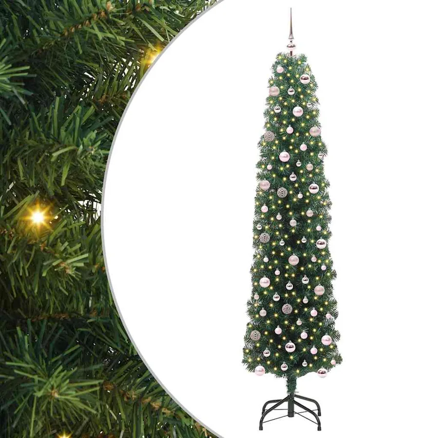Sapin de Noël artificiel Vert 240 cm PVC et acier et plastique - 2
