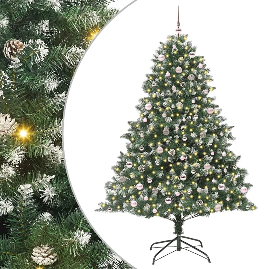 Sapin de Noël artificiel Vert 240 cm PVC, plastique et acier - 2
