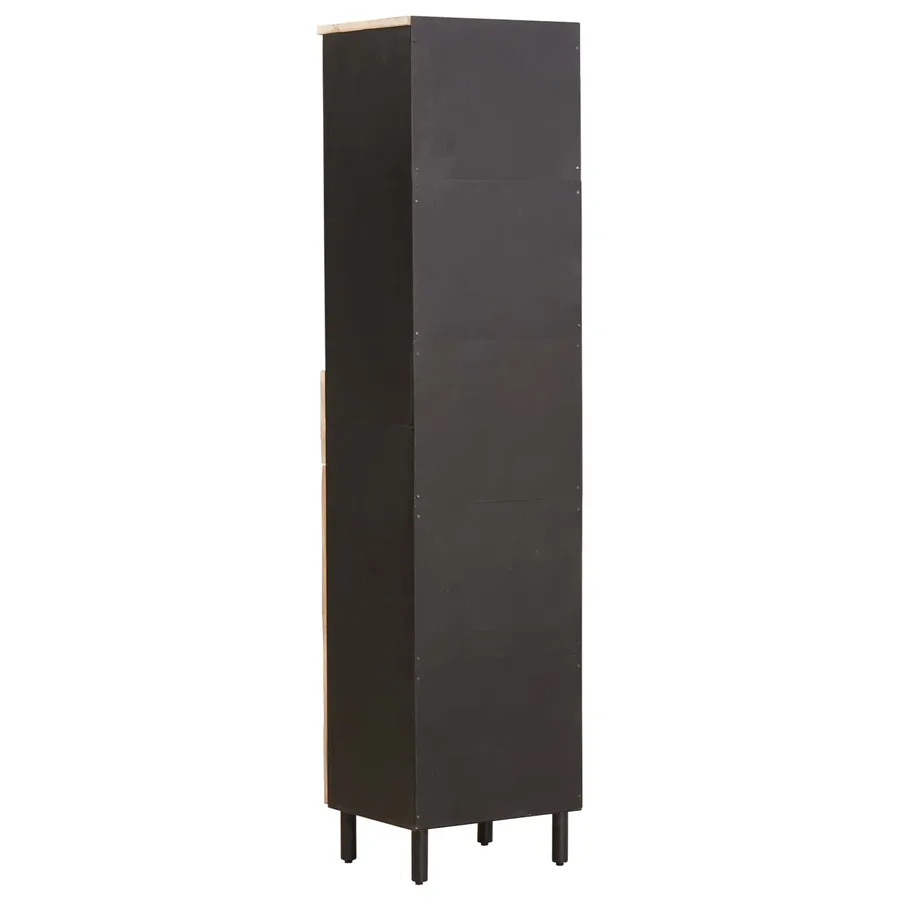 Armoire de salle de bain Noir et Blanc 38 x 33 x 160 cm - 4
