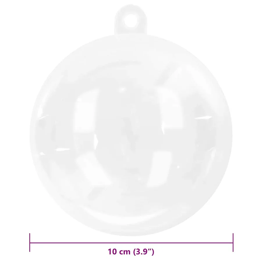 Ensemble de Boules de Noël 100 pcs Transparent Ø 10 cm - 8