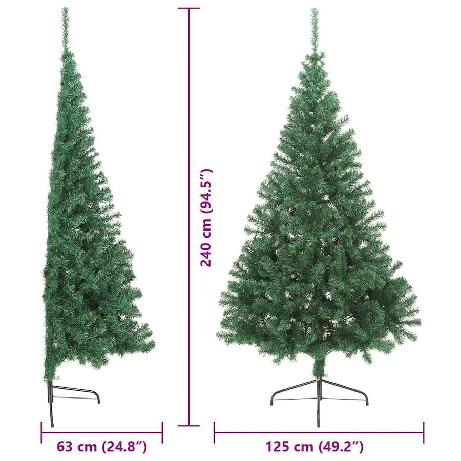Sapin de Noël artificiel pré-éclairé Vert 240 cm PVC - 15