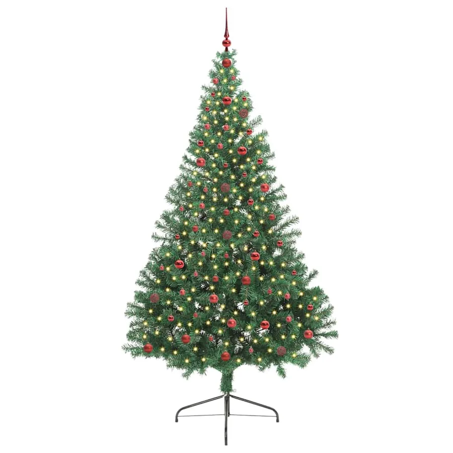 Sapin de Noël artificiel pré-éclairé Vert 240 cm PVC - 3