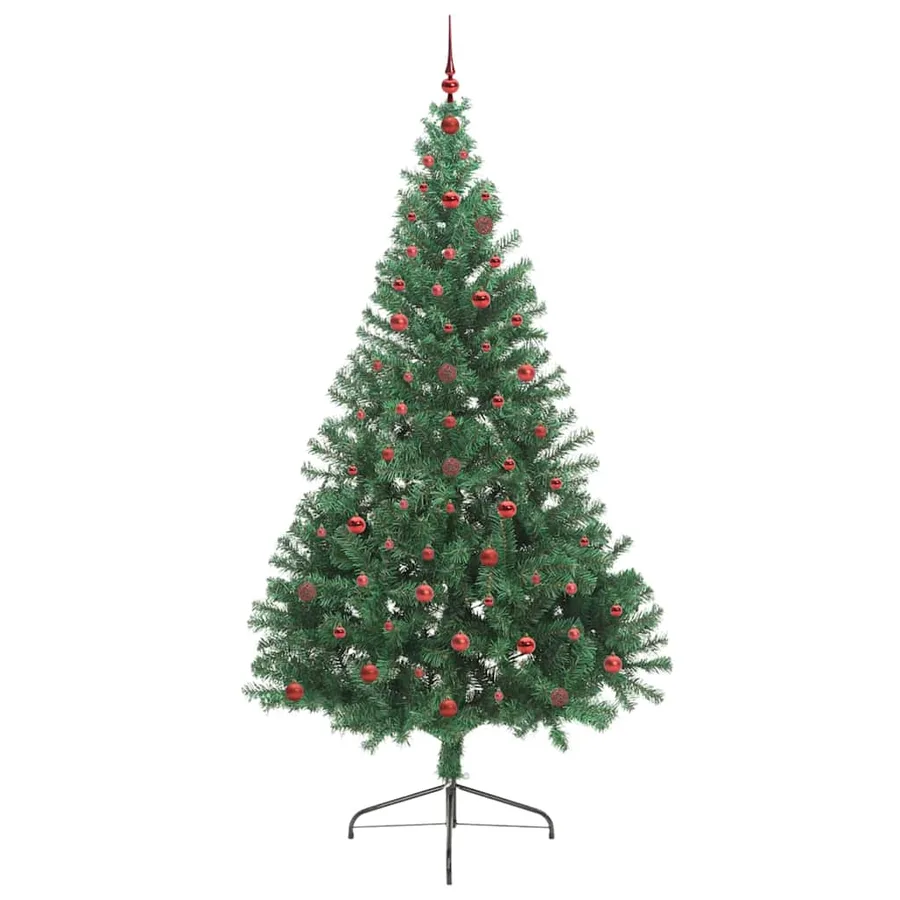 Sapin de Noël artificiel pré-éclairé Vert 240 cm PVC - 4
