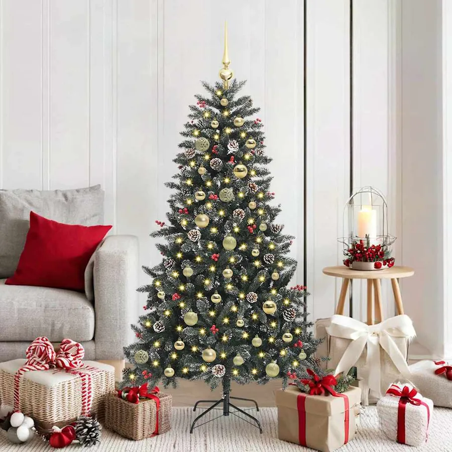 Sapin de Noël artificiel Vert 150 cm PVC, plastique et acier