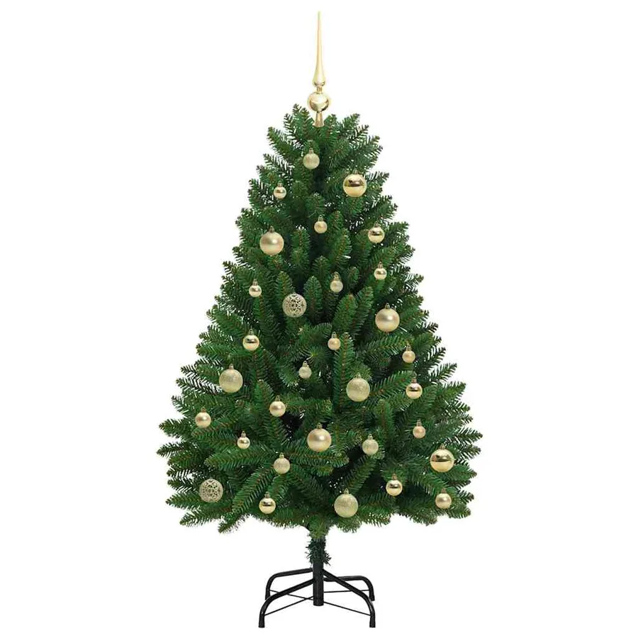 Sapin de Noël artificiel avec 150 LED Vert 120 cm PVC et métal - 4