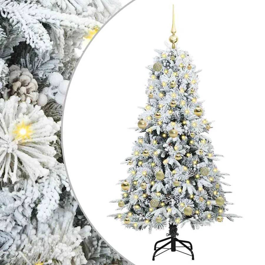 Sapin de Noël Artificiel à Branches Articulées Blanc 150 cm - 2